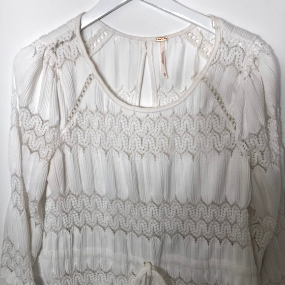 Free People White Knit Top Size Medium - Picture 3 of 5